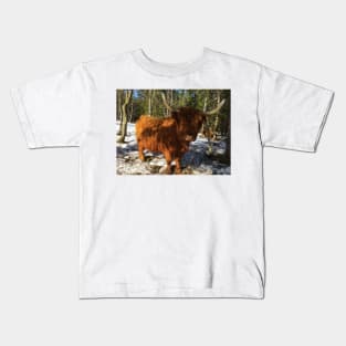 Scottish Highland Cattle Cow 1953 Kids T-Shirt